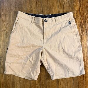 Lost Men's Beige Flat Front Shorts
